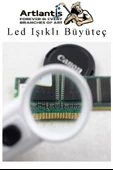 Led Işıklı Büyüteç 75 mm 1 Adet 3X Büyütme Optik Büyüteç El Tipi Işıklı Lens Taşınabilir Okul Büro Ofis - 5