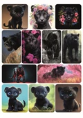 12 Adet Sevimli Panter Sticker - 1