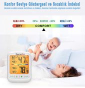 ThermoPro TP359 Akıllı İç Mekan  Isı ve Nem Ölçer Termometre - 6