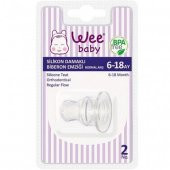 Wee Baby Klasik Damaklı Silikon Biberon Emziği 6-18 Ay No 2 -823 - 1