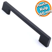 Mobilya Mutfak Dolabı Çekmece Dolap Kulpları Kapak Kulpu Kulbu Siyah 192 mm Plastik Kulp 20 Adet thumbnail 4
