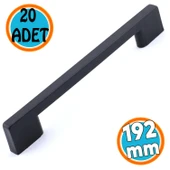 Mobilya Mutfak Dolabı Çekmece Dolap Kulpları Kapak Kulpu Kulbu Siyah 192 mm Plastik Kulp 20 Adet thumbnail 1