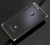 Huawei Y7 2018 Kılıf Zore Dört Köşeli Lazer Silikon Kapak - 9