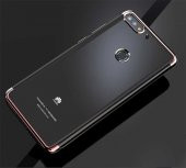 Huawei Y7 2018 Kılıf Zore Dört Köşeli Lazer Silikon Kapak - 12