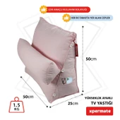 XPERMATE Tv Yastığı Bel Destek Yastığı Sırt Yastığı Boyun Destekli Yastık Ameliyat Sonrası Yastık Toz Pembe - 2