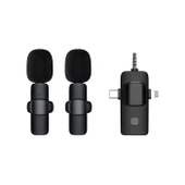 Daytona K9-C2 Type-c Lightning Kablosuz 2li Yaka Mikrofonu - 1