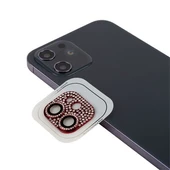Apple iPhone 12 İçin Taş Detaylı CL-08 Kamera Lens Koruyucu - 1