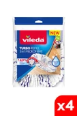 Vileda 4 Paket Turbo 3in1 Extra Pedli Mikrofiber Yedek Paspas thumbnail 1