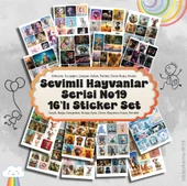 178 ADET Amazon Serisi 16 Sayfa Sticker Sevimli Hayvanlar thumbnail 1