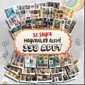 Hayvanlar Alemi 358 ADET 32 Sayfa Sevimli Stickerlar thumbnail 1