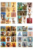 178 ADET Amazon Serisi 16 Sayfa Sticker Sevimli Hayvanlar thumbnail 5