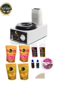 1+1 Kartuşlu Roll-on Makine Garnül Soyulabilen Boncuk Ağda Yağ Spatula Ekonomik Set7 - 1