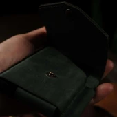 Dikey Mekanizmalı Kalem Kart ve Para Koyma Bölmeli Hakiki Deri Cüzdan ve Kartlık - 7