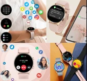 Bunnys Apple iPhone 11 Pro Uyumlu Su Geçirmez Akıllı Saat Mini 1.32 İnç AMOLED - 4