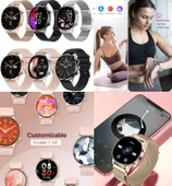 Bunnys Apple iPhone 12 mini Uyumlu Su Geçirmez Akıllı Saat Mini 1.32 İnç AMOLED thumbnail 5