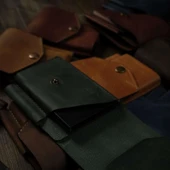 Dikey Mekanizmalı Kalem Kart ve Para Koyma Bölmeli Hakiki Deri Cüzdan ve Kartlık - 8