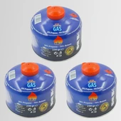 3'lü Set - GOLF Butan Propan Kamp Gazı Valfli Kartuş 230 GR - 1