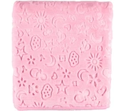 KIZ BEBEK ŞIK YENİDOĞAN PEMBE PELUŞ HEDİYELİK BATTANİYE 90X115 CM - 1