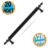 (SERT PLASTİK) 20 Adet Polavit 128 Mm Siyah Mobilya Mutfak Çekmece Dolap Dolabı Kulpu Kulbu Kulpları thumbnail 1