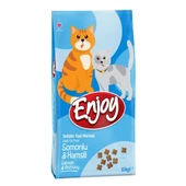 Enjoy Somonlu ve Hamsili Yetişkin Kedi Maması 10 kg - 1