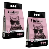 Lindocat Bebek Pudrası Kokulu İnce Taneli Kedi Kumu 10 L x 2 Adet - 1