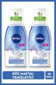 Nivea 2 Adet Çift Fazlı Göz Makyaj Temizleyici 125ml, Etkili Makyaj Temizleyici, Hassas Kirpik Bakımı - 1