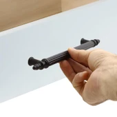 (SERT PLASTİK)  20 Adet 160 mm Siyah Mobilya Çekmece Mutfak Dolap Kapak Dolabı Kulpu Kulbu Kulpları thumbnail 3