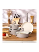 Emsan Swiss Crystal 7 Parça Tencere Seti Bej - 1