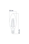 3 Renkli Led Filament Rustik Ampul 6W E14 C35 ERD-260 - 3