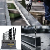 Metal Delme Matkap Ucu Seti 13 'lü Paket Çelik Metal Alüminyum Delici Uç 1.5 - 6.5 mm Arası Çap thumbnail 2