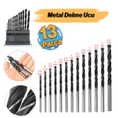 Metal Delme Matkap Ucu Seti 13 'lü Paket Çelik Metal Alüminyum Delici Uç 1.5 - 6.5 mm Arası Çap thumbnail 1