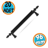 Çekmece Mutfak Dolap Mobilya Kapak Kulpu Kulbu 96 mm Siyah Sert Plastik Kulp (20 ADET) thumbnail 1
