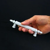 (SERT PLASTİK) 5 Adet Kulp Beyaz Çekmece Mobilya Mutfak Dolap Kulbu Kulpu Kulpları Polavit 96 Mm thumbnail 3