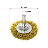 50 mm Boya Kurum Pas Zımparalama Kazıma Temizleme Fırçası Pimli Çanak Tel Fırça Matkap Uyumlu - 2