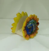 Ayçiçek Peçetelik Seramik Peçete Yemek Antalya Görselli Mutfak Tezgah Masa Dekor - 3