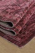 Antik 1116 Klasik Vintage Salon Halısı Bordo Retro Mutfak Halısı Tozumaz İnce Makine Halısı - 2