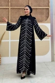 Taş Detaylı Abiye Elbise 3915 Siyah thumbnail 1