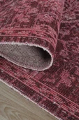 Antik 1116 Klasik Vintage Salon Halısı Bordo Retro Mutfak Halısı Tozumaz İnce Makine Halısı - 4