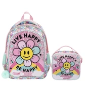 Muggle 2 Bölmeli Live Happy Okul + Termoslu Beslenme Çantası - 1