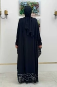 Taş Detaylı Abayalı Elbise Takım 3927 Siyah thumbnail 2