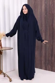 Kendinden Peçeli Sufleli Cilbab 6032 Lacivert thumbnail 2