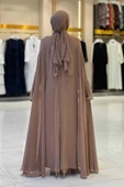 Elbise Abaya Takım 3921 Vizon - 2