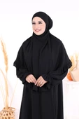 Sufleli Namaz Elbisesi 6034 Siyah - 4