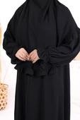 Sufleli Namaz Elbisesi 6034 Siyah - 5