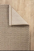 Sisaluna 4442 Bej Jüt Tabanlı Modern Dokuma Kilim Sisal Hasır Halı - 2