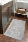 Doğal Kaymaz Taban Banyo Paspas Uzun Ömürlü Yumuşak Dokulu Su Emici Yıkanabilir Yazılı Paspas Love 60x100 - 4