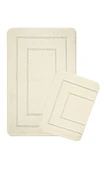 Doğal Kaymaz Taban Banyo Paspas Seti Uzun Ömürlü Yumuşak Dokulu Su Emici Yıkanabilir Çerçeve Set 50x80-50x40 - 8