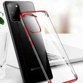 Galaxy S20 Kılıf Zore Dört Köşeli Lazer Silikon Kapak - 6