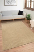 Sisaluna 4443 Bej Jüt Tabanlı Modern Dokuma Kilim Sisal Hasır Halı - 1