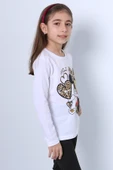 KIZ ÇOCUK UZUN KOL TSHİRT 4 MEVSİM BASKILI BİSİKLET YAKA D7 thumbnail 4
